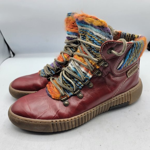 Josef Seibel Maren Womens 6-6.5 Bootie Leather Ankle Boot Brown Warm Comfort - Picture 4 of 13